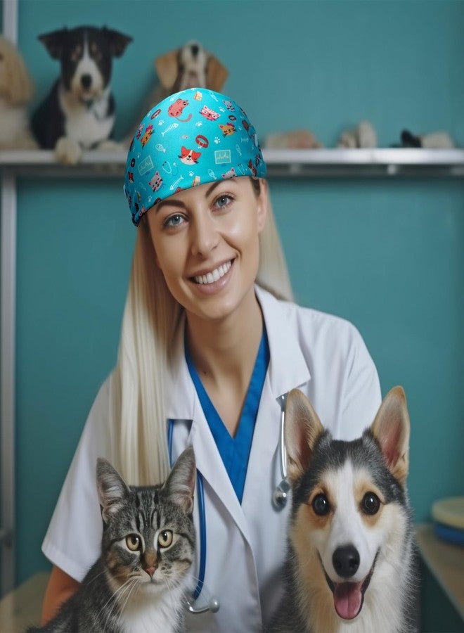Solsew 12 Pcs Veterinary Headbands for Women Non Slip Pet Nurse Vet Tech Headbands with Buttons Paw Print Bone Twist Hair Bands for Animal Lovers Dog Mom Nurse Christmas Gifts - Image 5